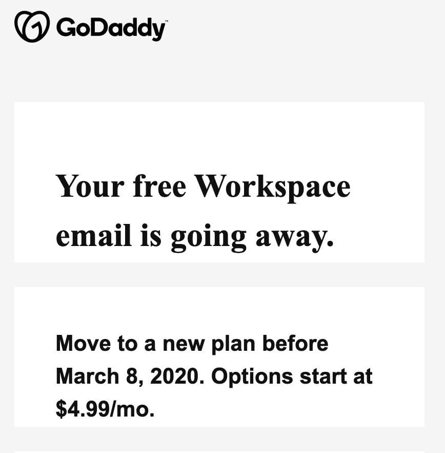 GoDaddy Email Cost