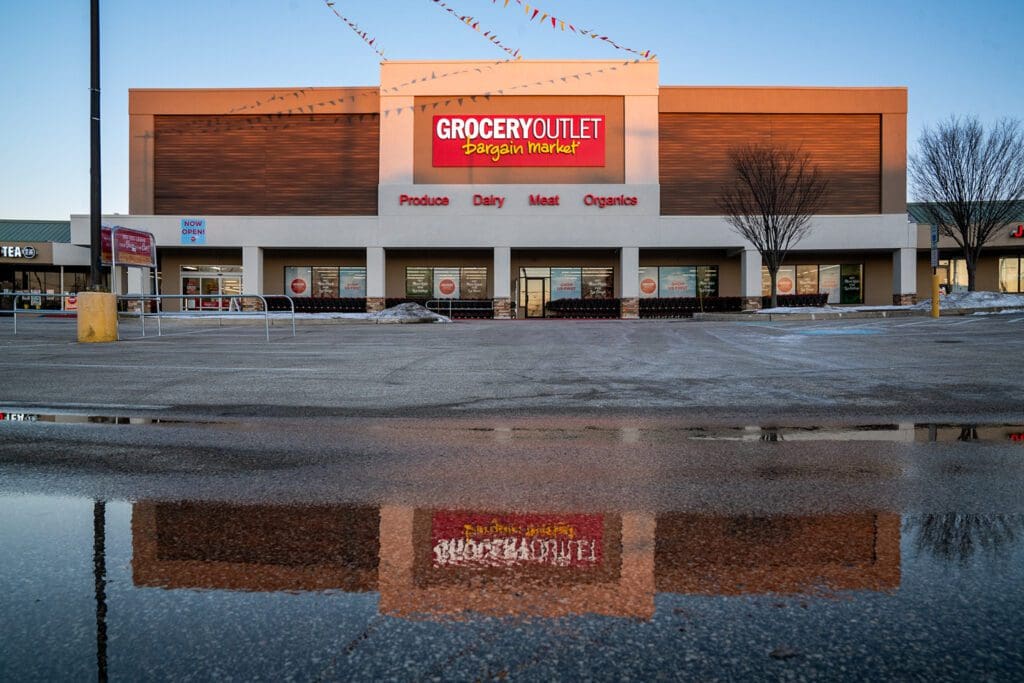 Professional photograph of grocery store exterior