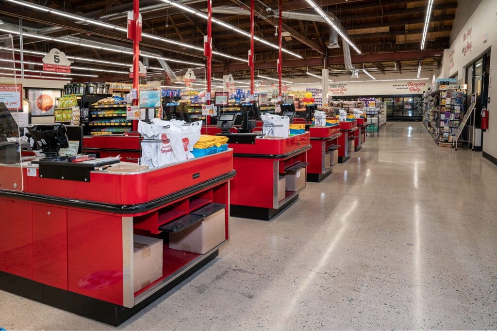 Professional photograph of grocery store interior