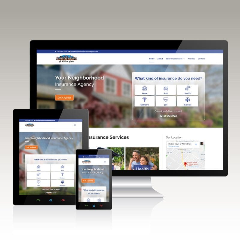 Website for insurance company