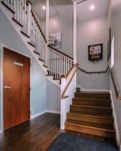 Stair view of marketing and photography studio